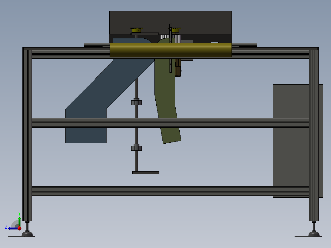 自动卸料机3D模型_右视图