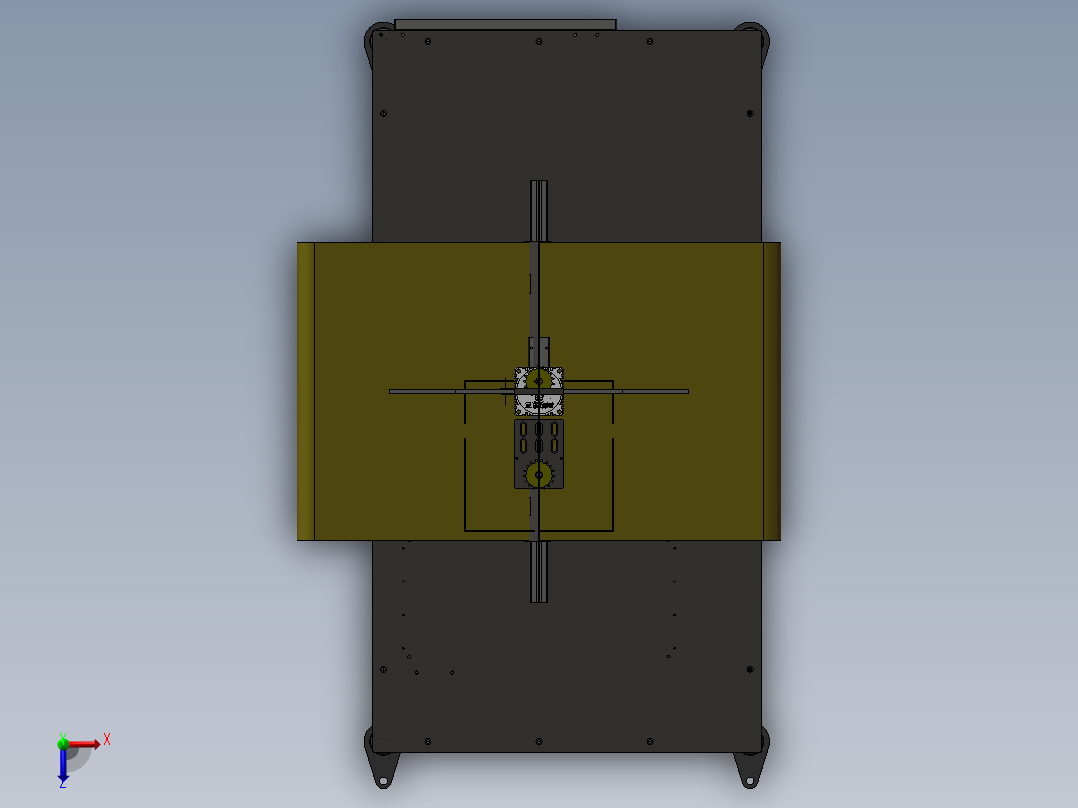 自动卸料机3D模型_俯视图