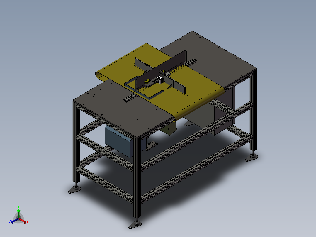 自动卸料机3D模型_正等轴测图