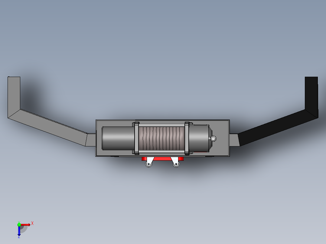 汽车绞车装置25--sw俯视图