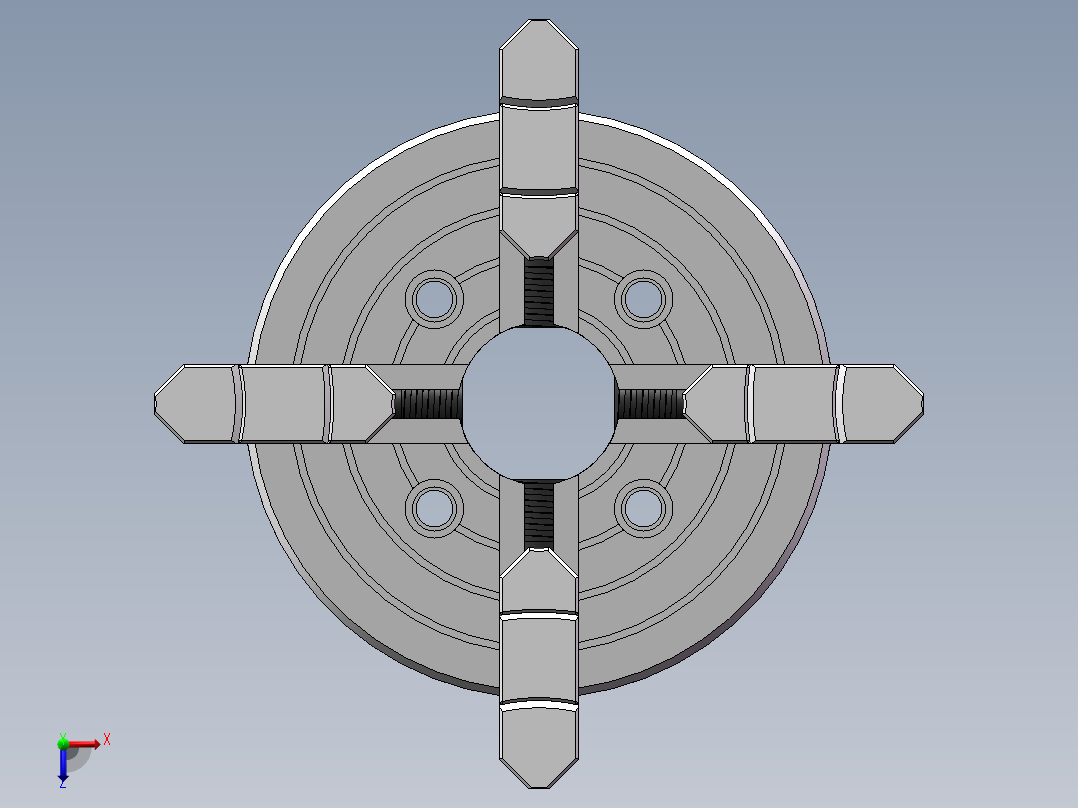 海鸥四爪卡盘俯视图