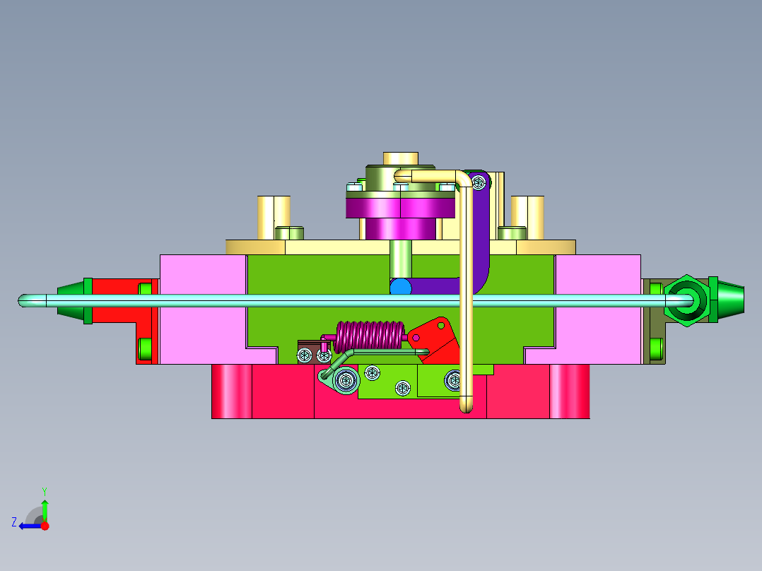 园林机械油锯化油器右视图