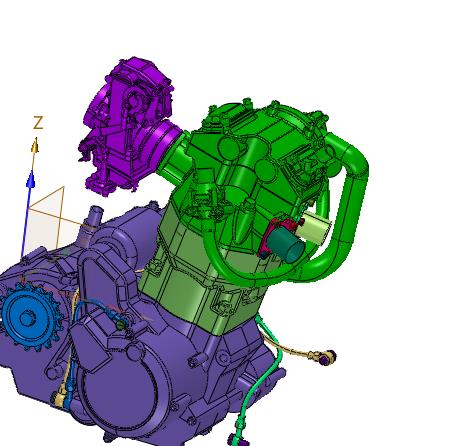 水冷四冲程单缸发动机