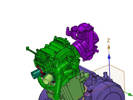 水冷四冲程单缸发动机