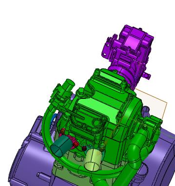 水冷四冲程单缸发动机