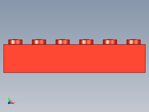 乐高套装 4421基本积木-4181138 - 2456 - 44237 Bright Red Brick 2 x 6.STEP前视缩略图