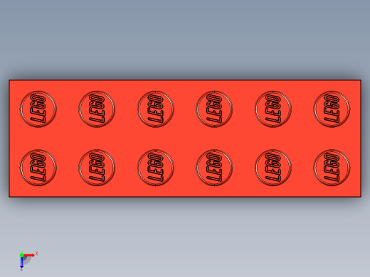 乐高套装 4421基本积木-4181138 - 2456 - 44237 Bright Red Brick 2 x 6.STEP俯视缩略图