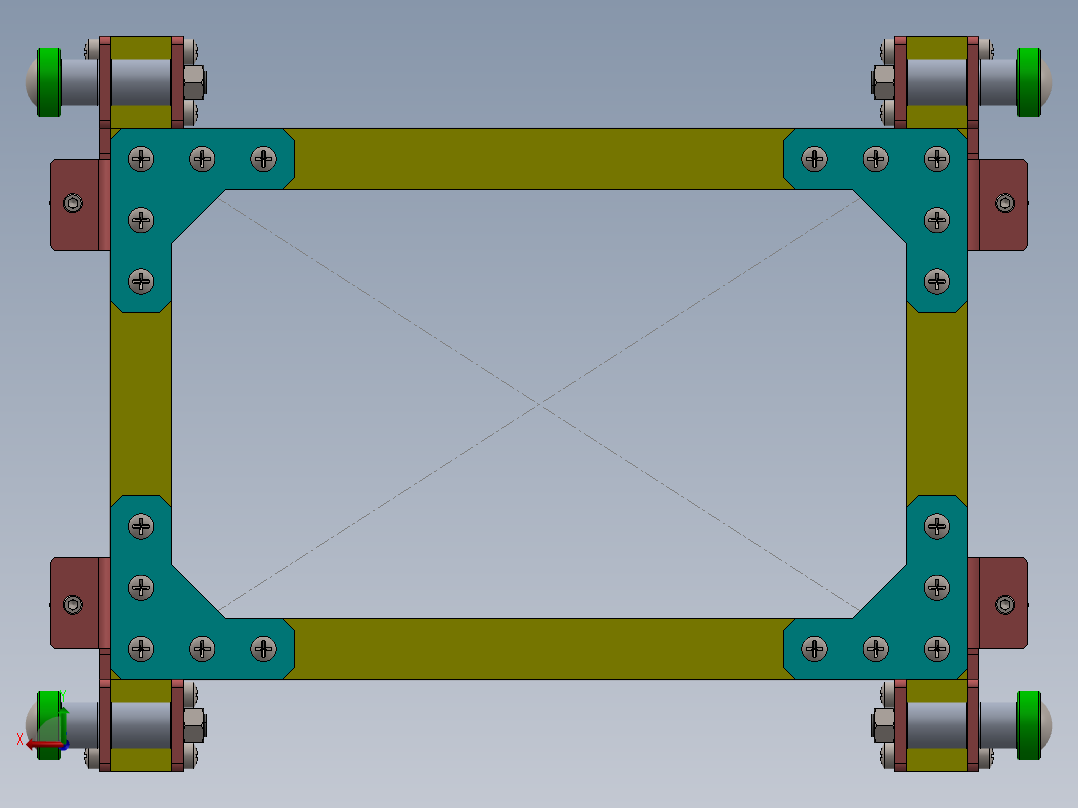 自动电梯系统滑动机构后视图