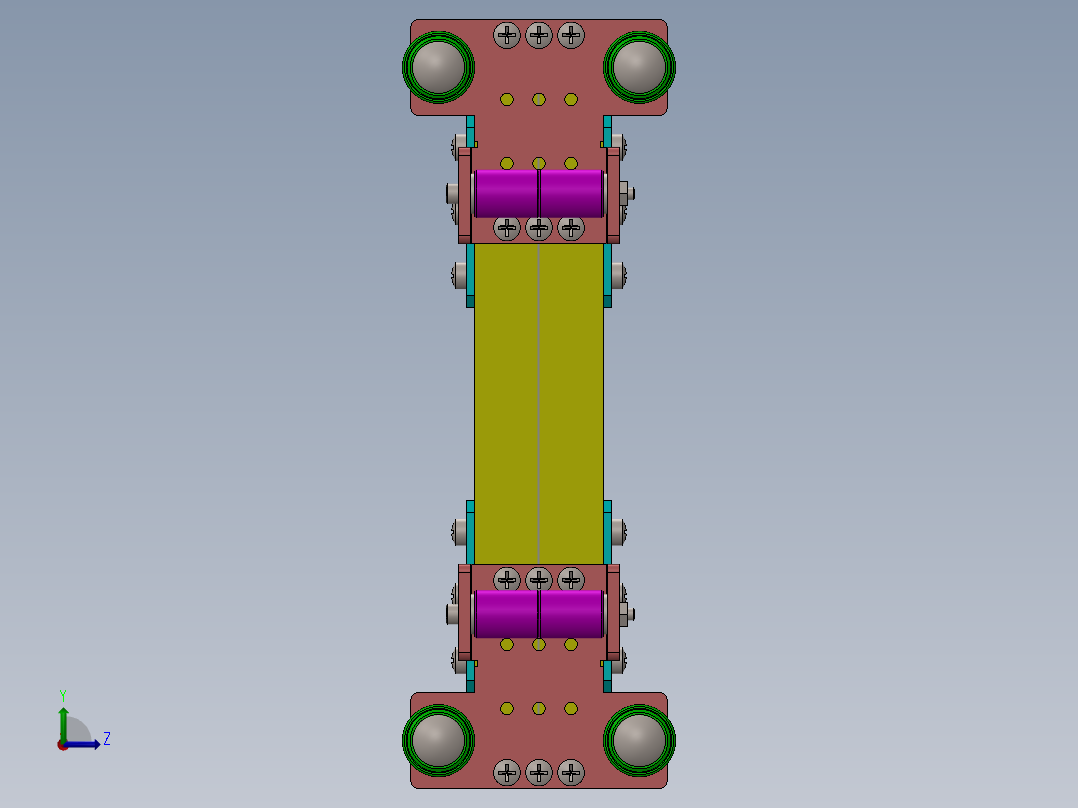 自动电梯系统滑动机构左视图