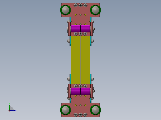 自动电梯系统滑动机构左视缩略图