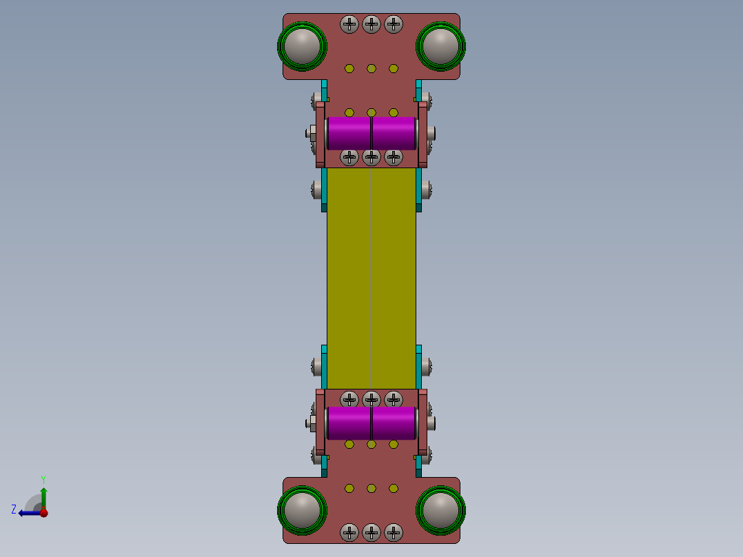 自动电梯系统滑动机构右视图