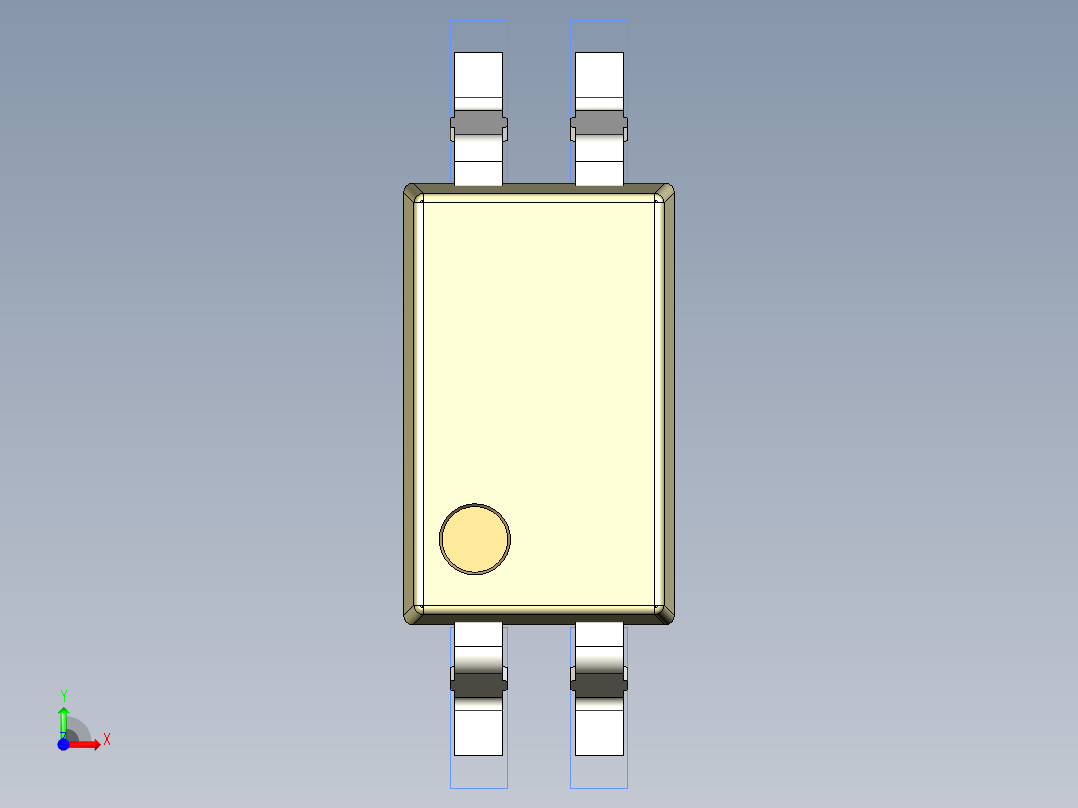 光电元件封装-miniFLAT-HP-4-YL前视图