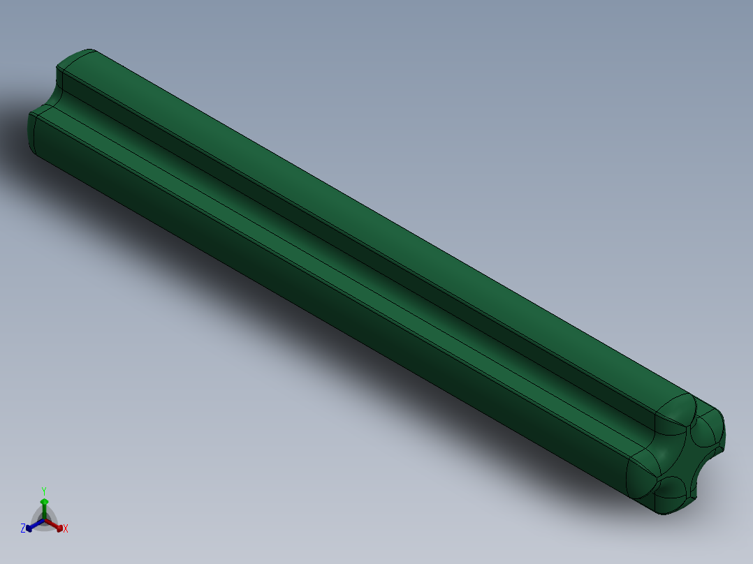 乐高机械组车桥-3705 Green Technic Axle 4正等轴测图