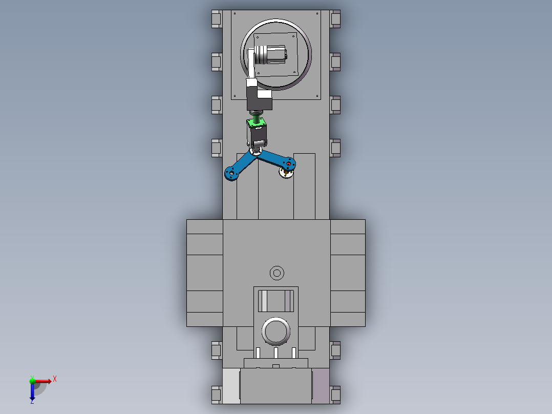 增减材3D打印设备俯视图
