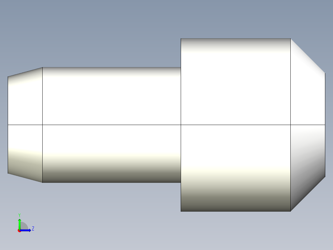 定位配件(B)2263-3D多系列多零件图纸模型左视图