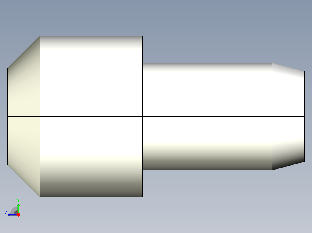定位配件(B)2263-3D多系列多零件图纸模型右视图