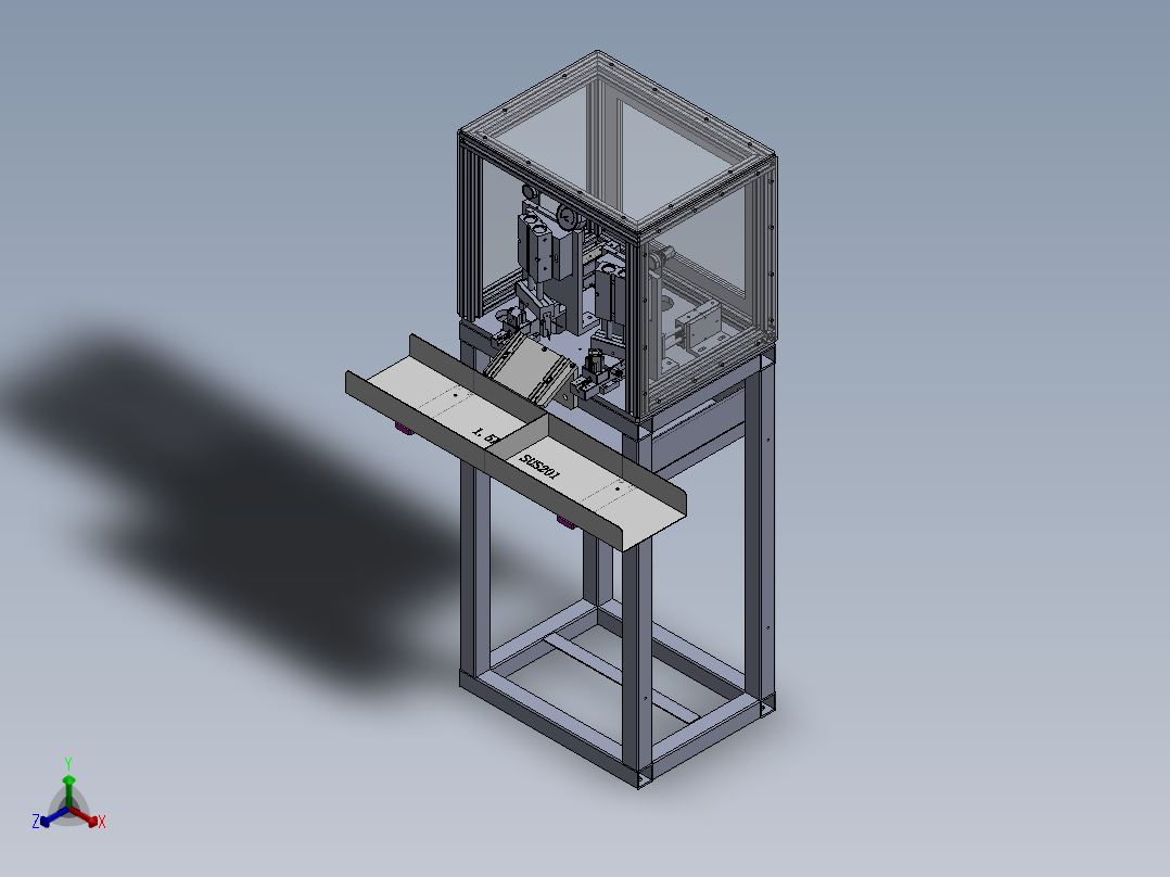2VG FRO斜切欠工装（sw18可编辑+工程图+bom）正等轴测图