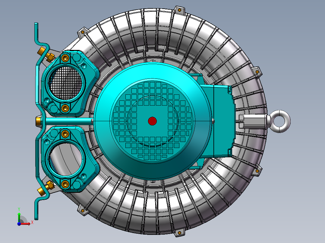 2HB710-AH26-3KW旋涡增压鼓风机前视图