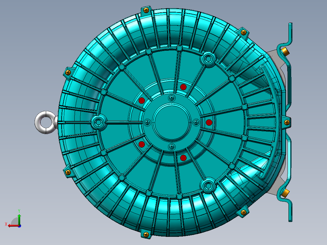 2HB710-AH26-3KW旋涡增压鼓风机后视图