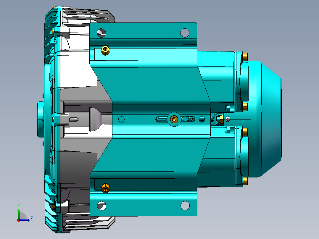 2HB710-AH26-3KW旋涡增压鼓风机左视图
