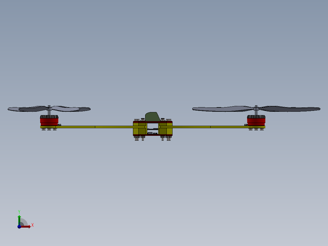 空中无人机前视图