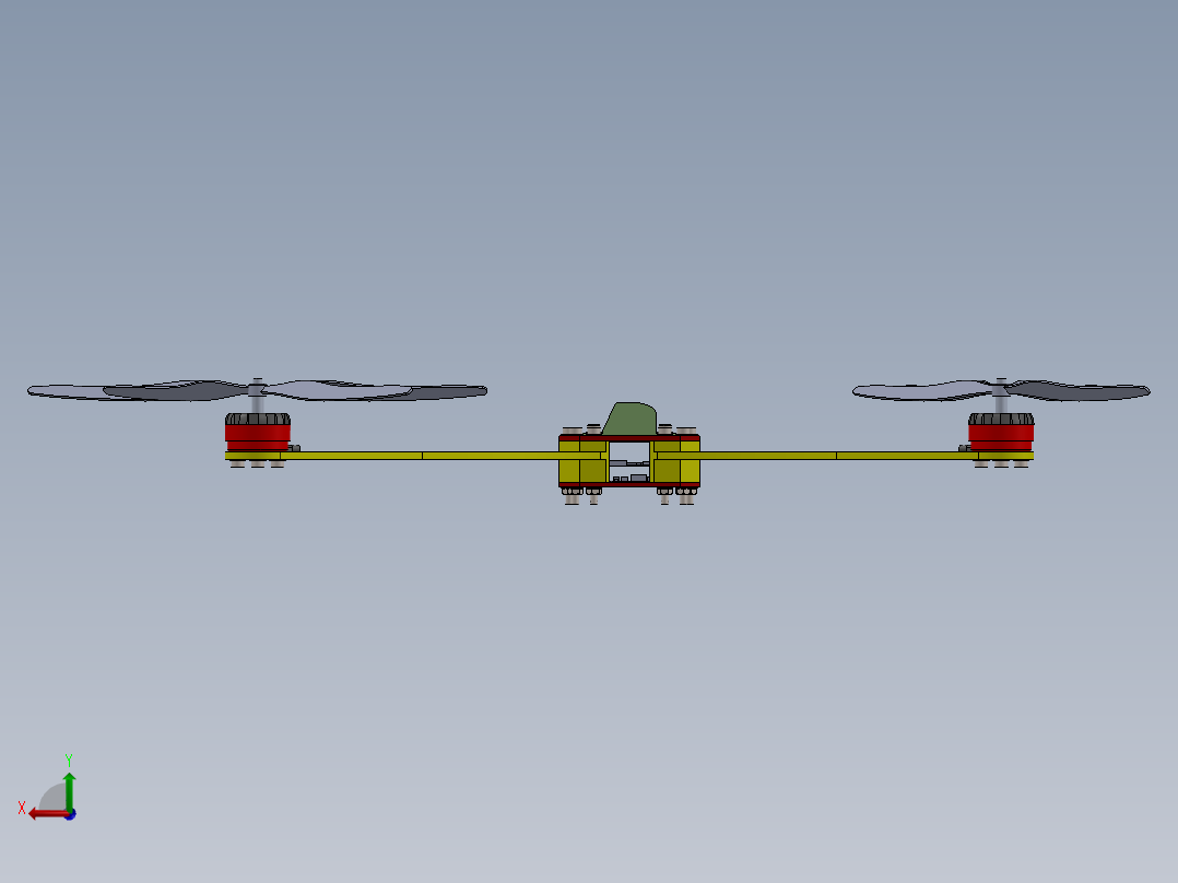 空中无人机后视图