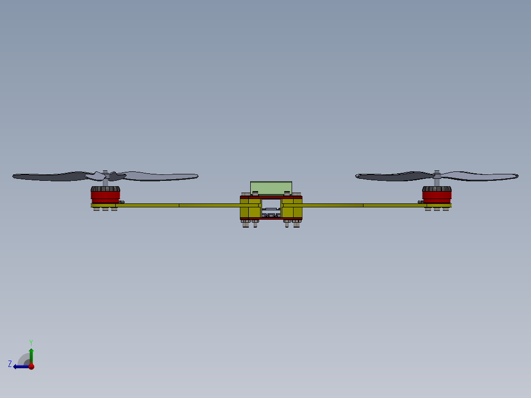 空中无人机右视图