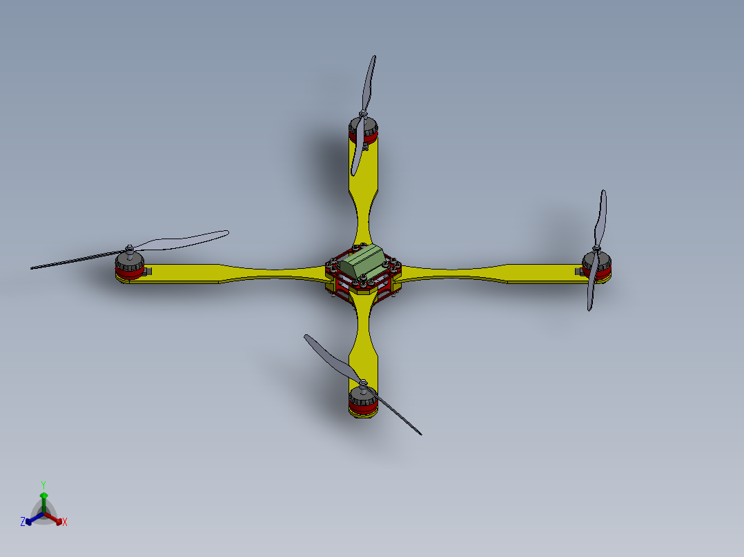 空中无人机正等轴测图