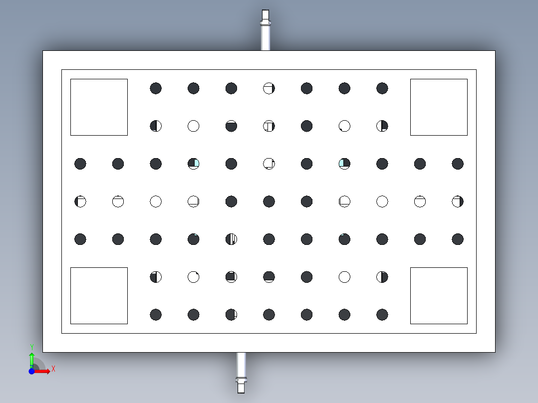 气动焊接柔性工装平台前视图