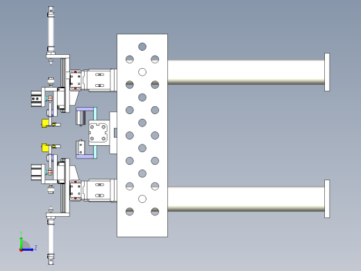气动焊接柔性工装平台左视缩略图