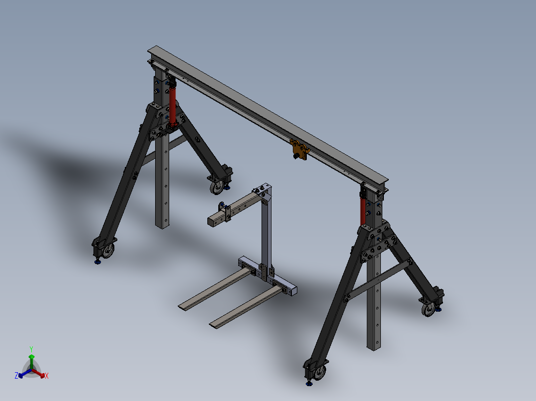 龙门架(7)正等轴测图