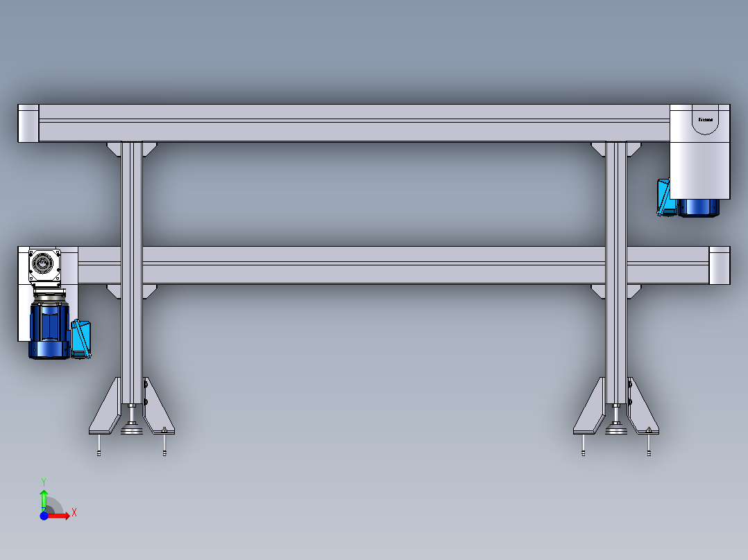 BS2R300滚子链输送线（B160）前视图