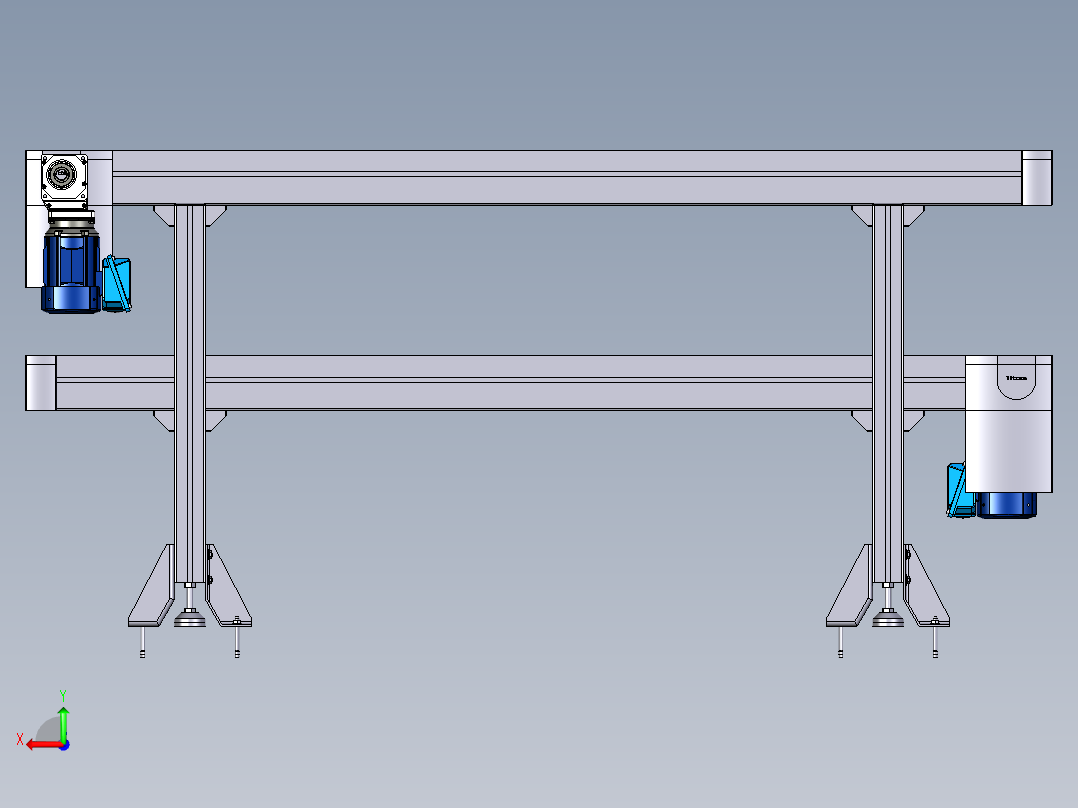 BS2R300滚子链输送线（B160）后视图