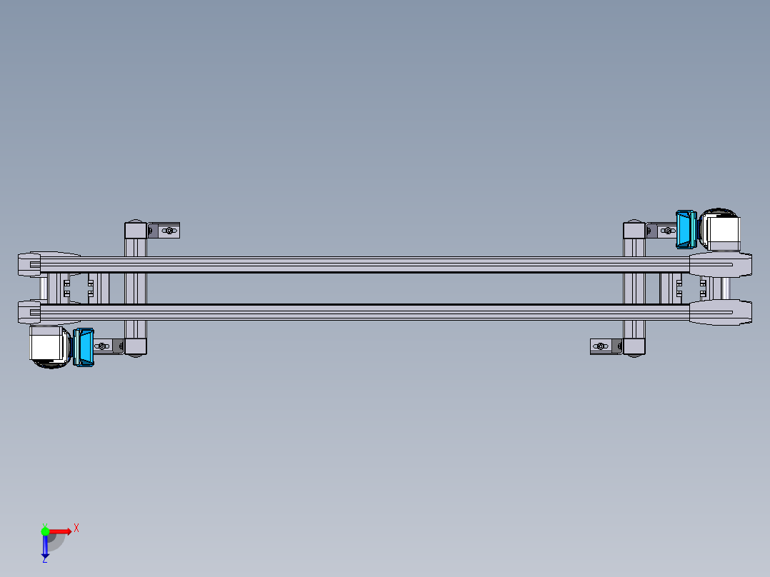 BS2R300滚子链输送线（B160）俯视图