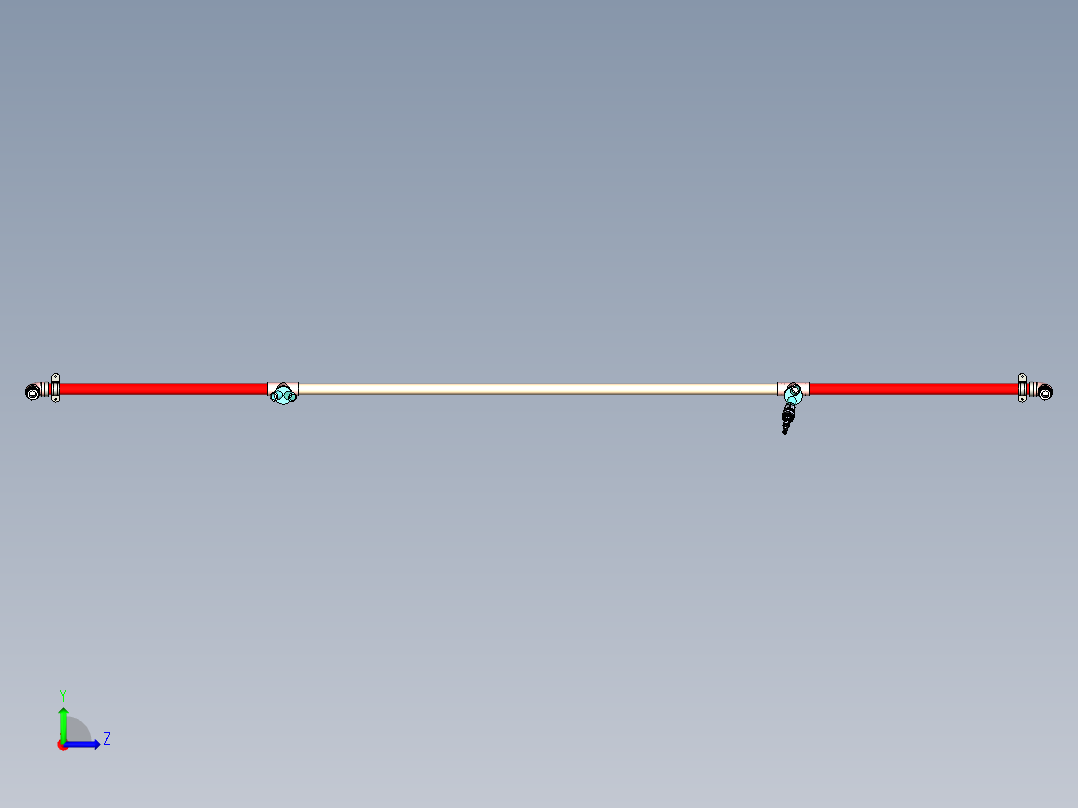 气路组件模型左视图
