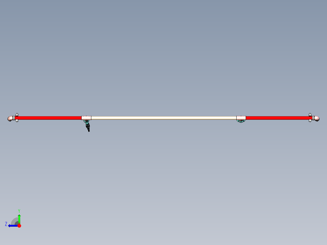 气路组件模型右视图