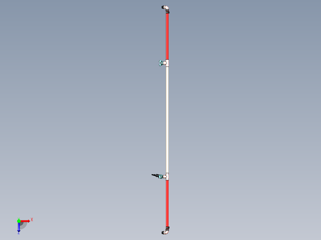 气路组件模型俯视图