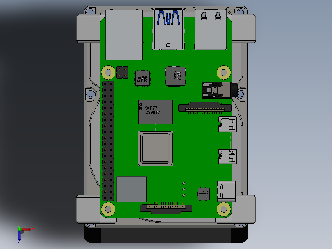 树莓派(18)俯视图