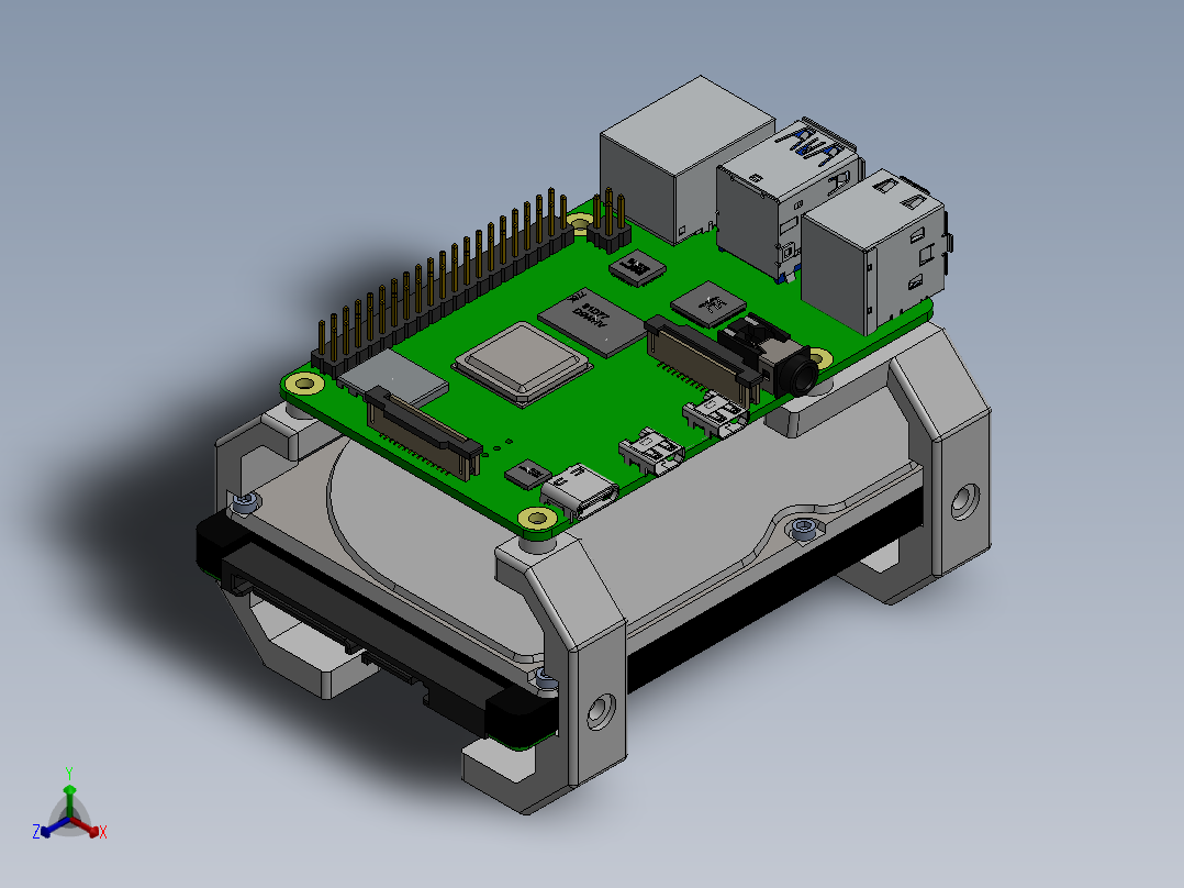 树莓派(18)正等轴测图