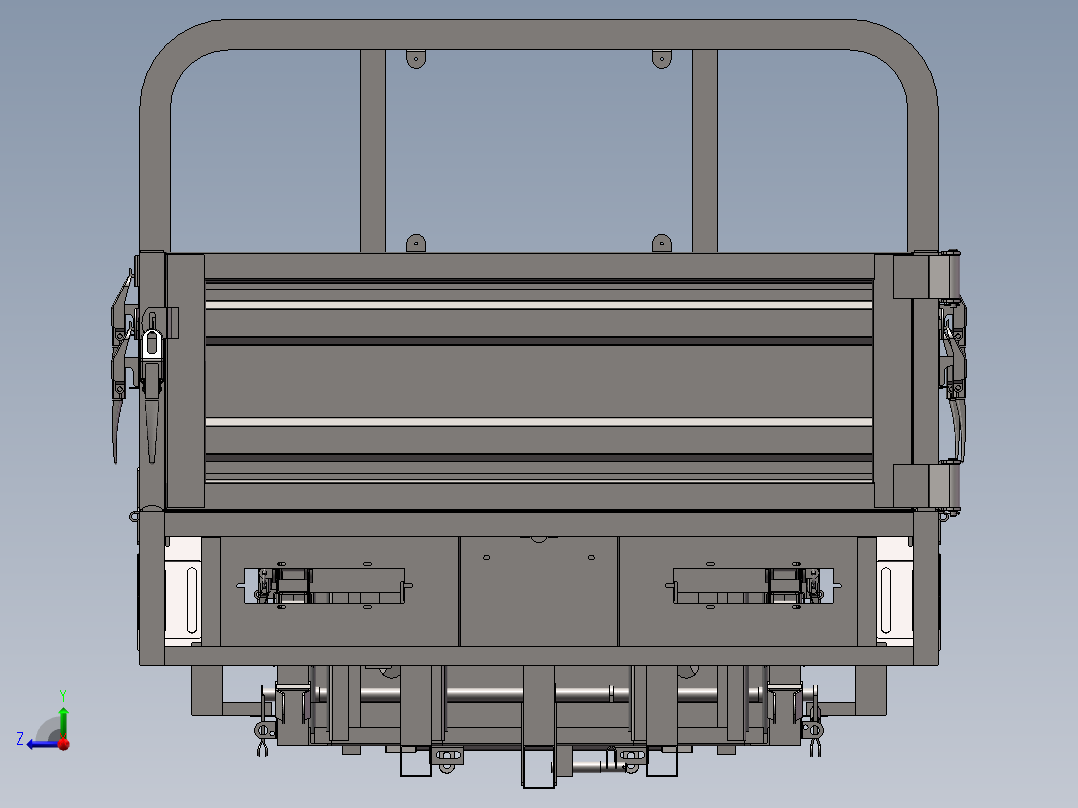 电动三轮车2.0米自卸方案右视图
