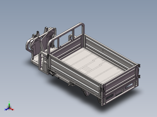 电动三轮车2.0米自卸方案正等轴测缩略图