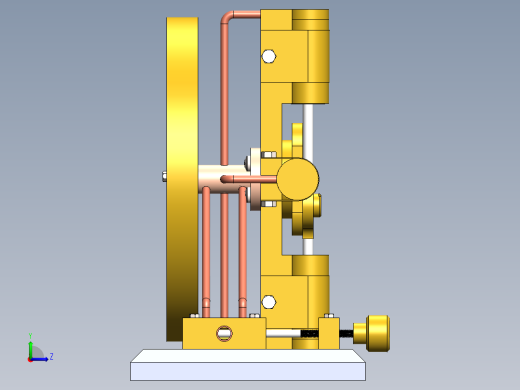 蒸汽机4-cylinder-scotch-yoke-steam-engine-模型格式为 sw左视缩略图