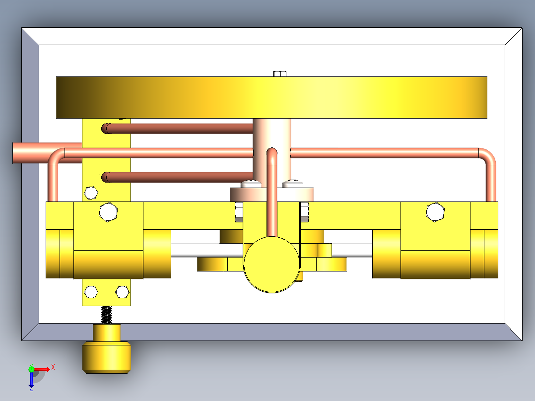 蒸汽机4-cylinder-scotch-yoke-steam-engine-模型格式为 sw俯视图