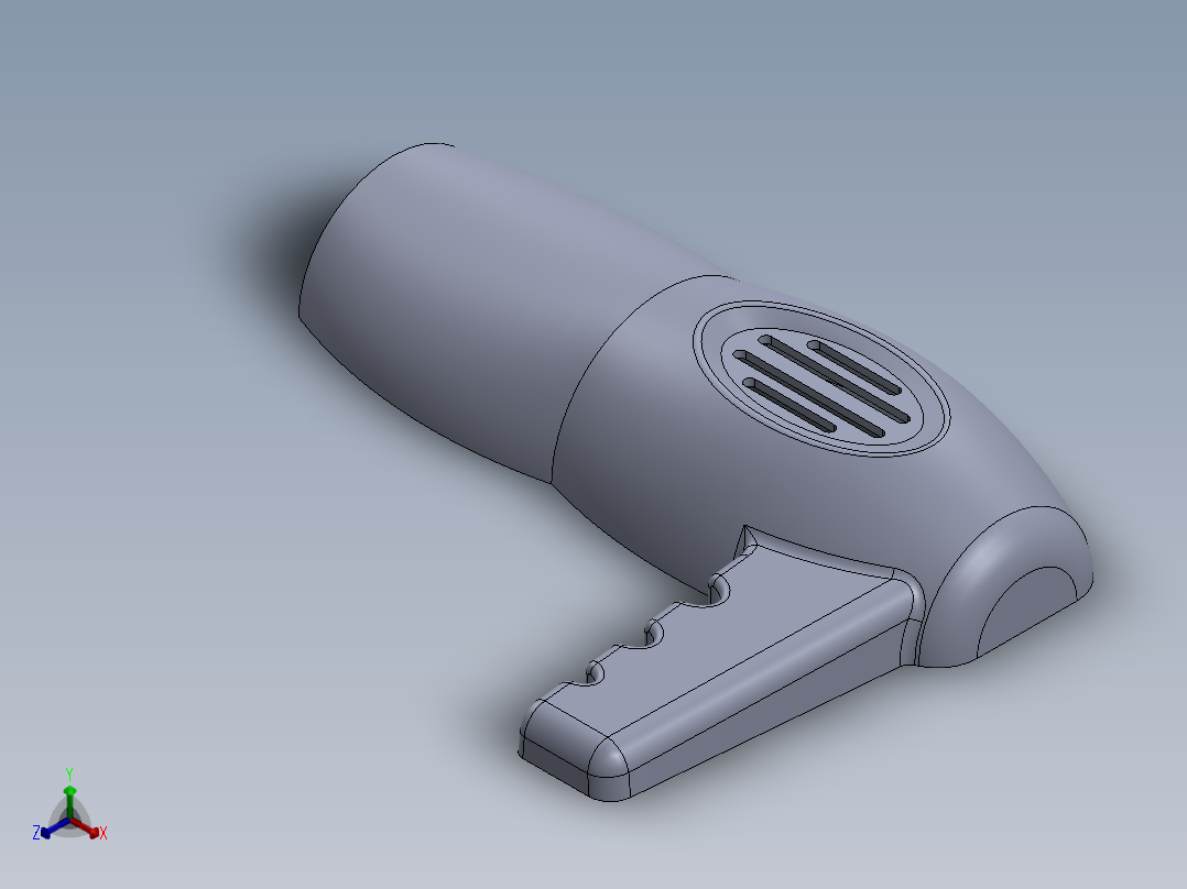 吹风机外壳正等轴测图