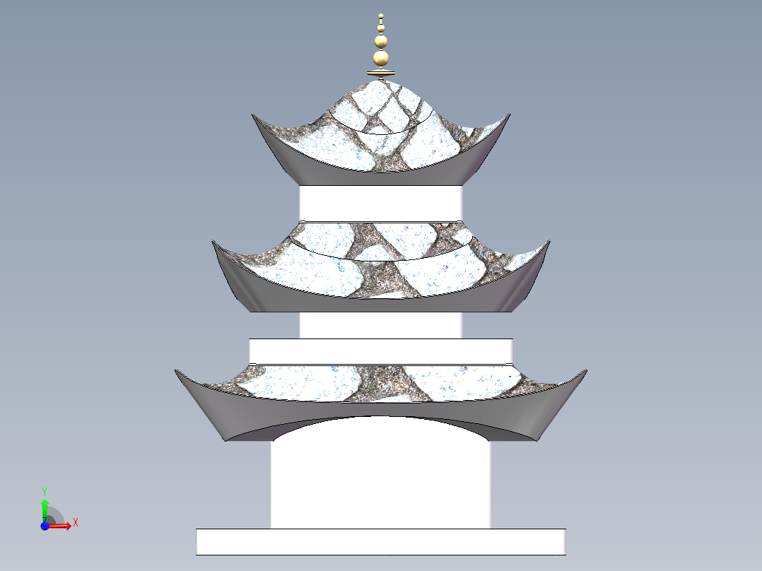 古楼前视图
