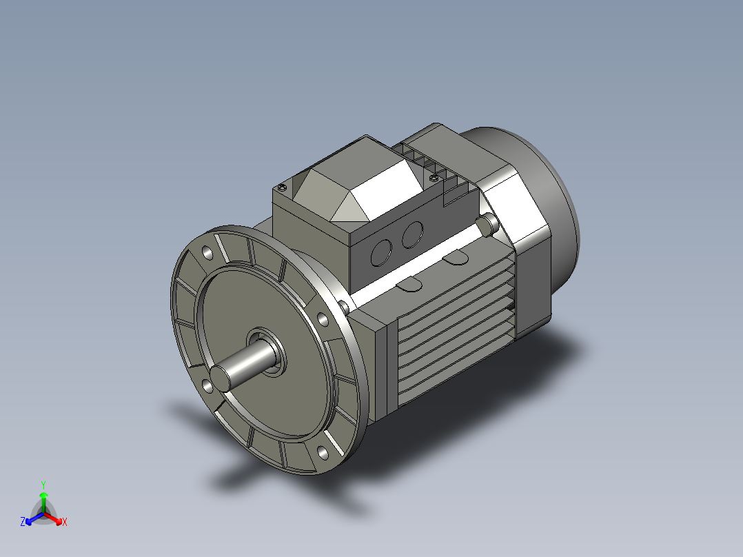 3NMRV110-150型蜗轮蜗杆减速机NMRV15080112B5B3YE2-22-4P_NMRV110-150型蜗轮蜗杆减速机NMRV15080112B5B3YE2-4-4P_IEC电机-A正等轴测图