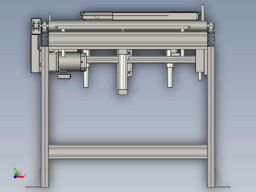 粘定位台前视图