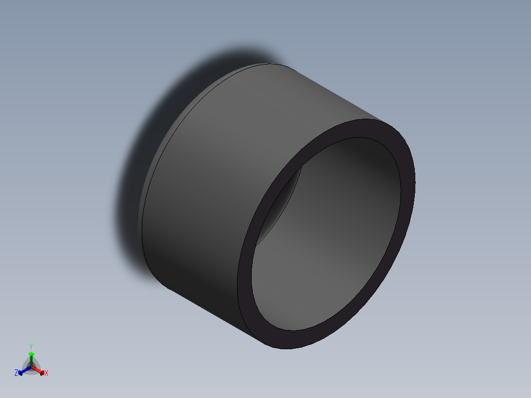 U-PVC CAP DN50正等轴测图