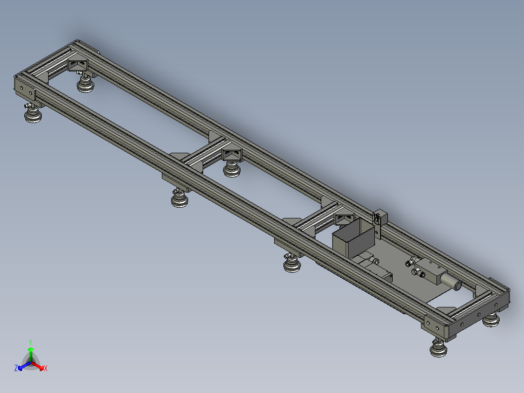 HW翻转架吸盘夹具A600正等轴测图
