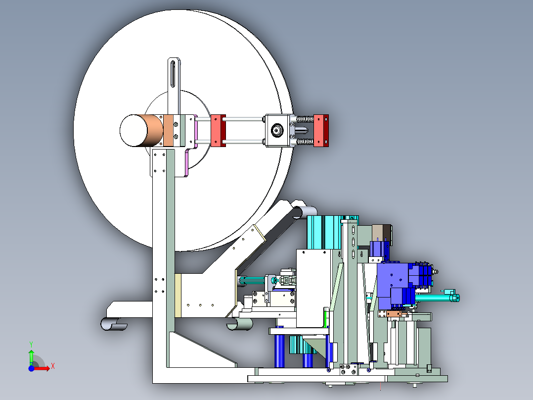 端子排连续冲切与自动化送料设备设计前视图